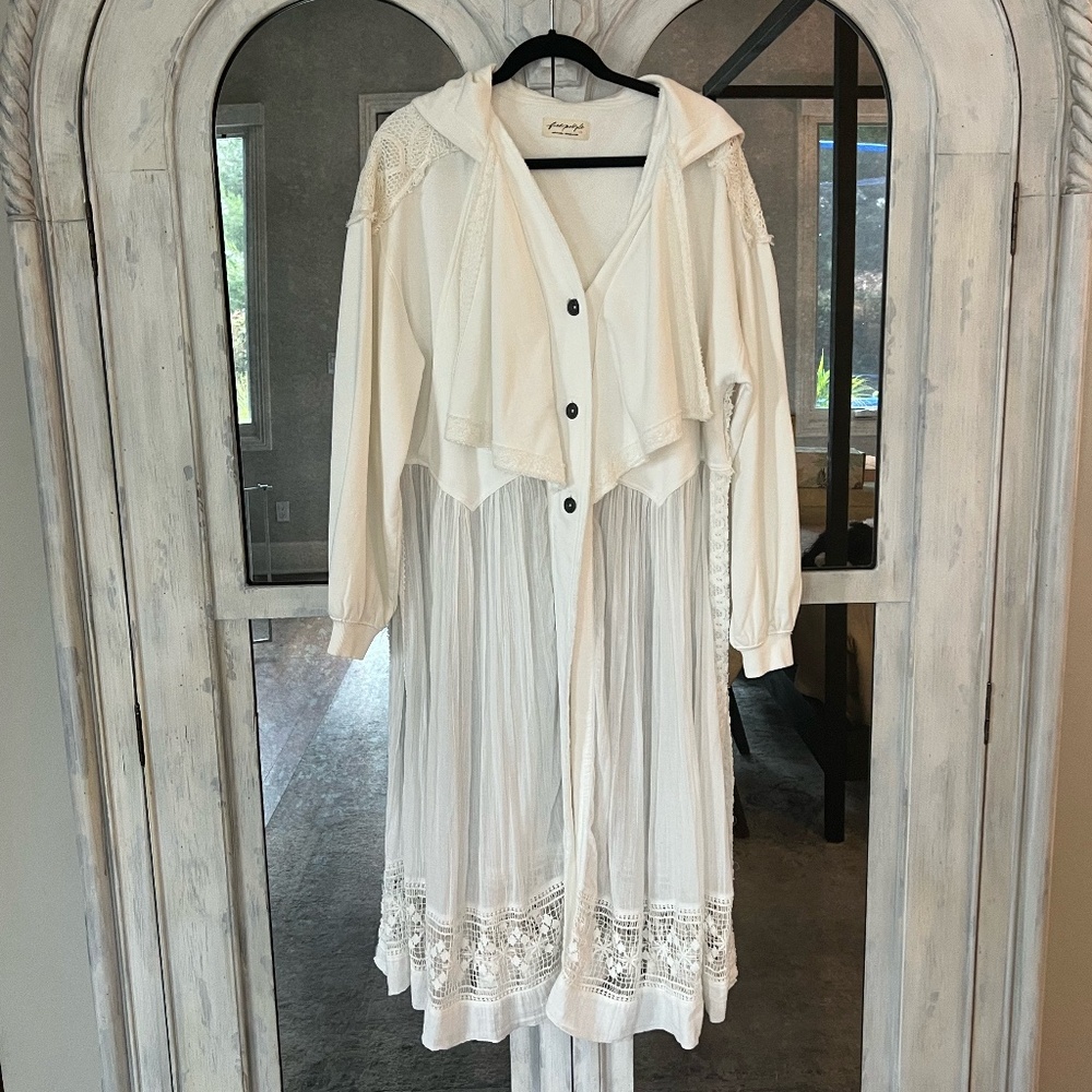 Free People Float On Cardi, White, Sz S